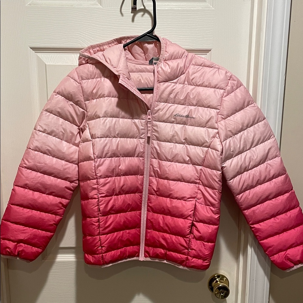Eddie Bauer CirrusLite down hooded puffer coat